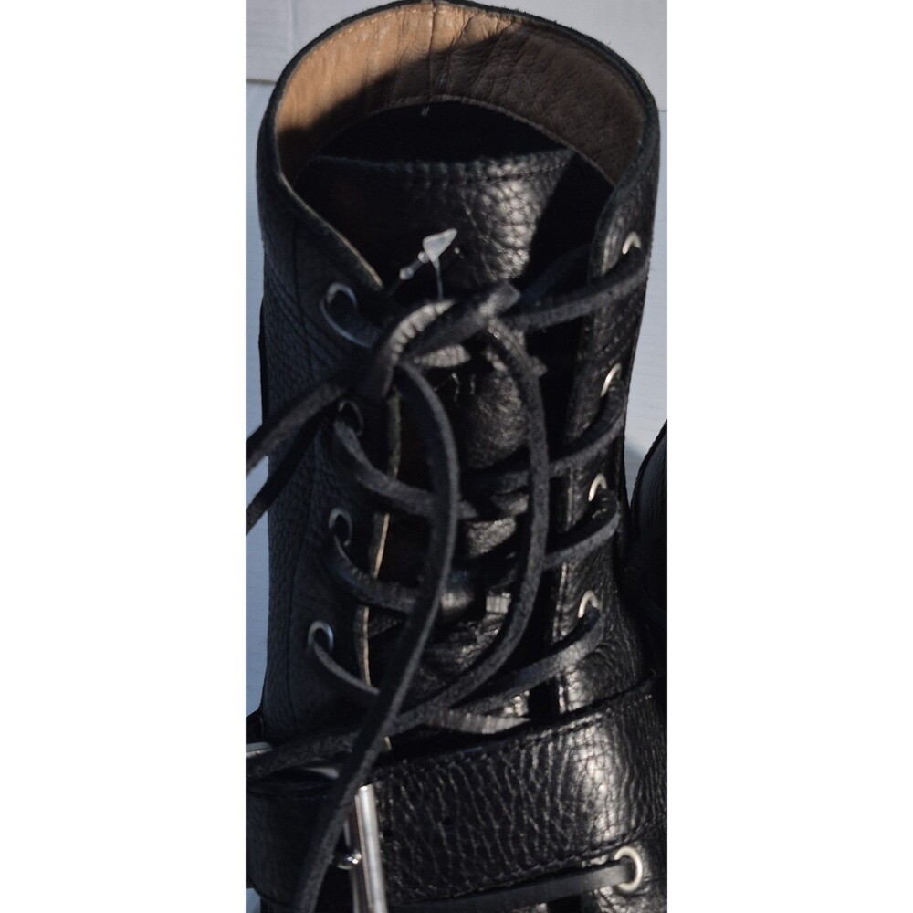 POLO RALPH LAUREN Men's Ranger Tumbled Leather Boot Black US 10.5 - Picture 11 of 14